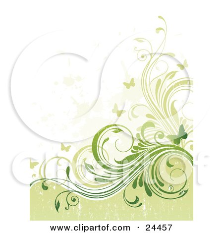 Green Backgrounds on Illustration Of A Grunge Textured Background With Pale And Dark Green