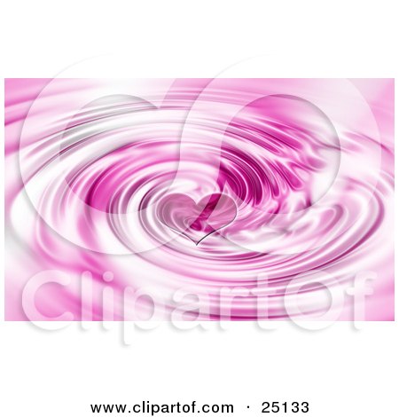 Love Heart Pink. a Love Heart Hovering Over