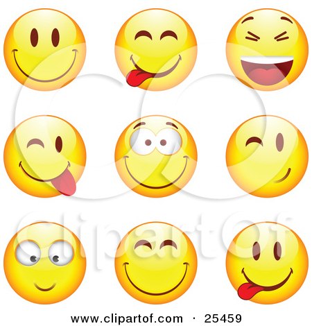 laughing face clip art. Clipart Illustration of a