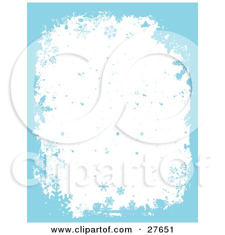 Falling Snow Clipart. Of Blue Falling Snow And