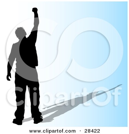 28422-Clipart-Illustration-Of-A-Black-Si