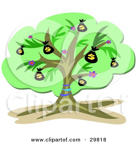 money tree pounds. Green Financial Money Tree