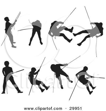 Clipart Rock Climbing. Clipart Illustration of a