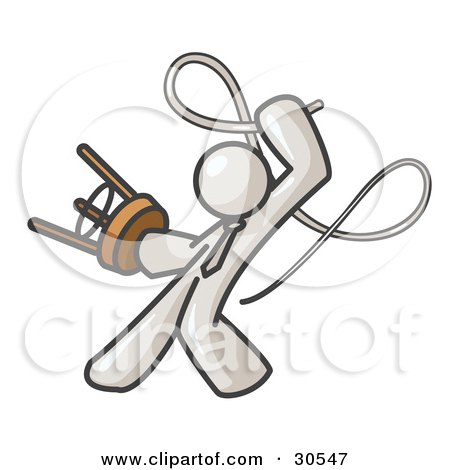 Clipart Illustration of a White 