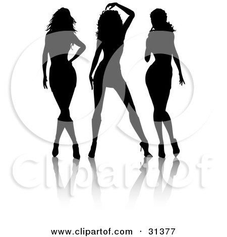 Sexy Poses on Of A Group Of Three Sexy Silhouetted Ladies In Different Poses Jpg