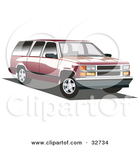 32734-Clipart-Illustration-Of-A-Red-Chevy-Suburban-With-Black-Tinted-Windows.jpg