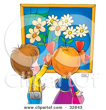Seattle  Museum on Painting Of Flowers In A Museum Or Art Gallery Poster Art Print Jpg