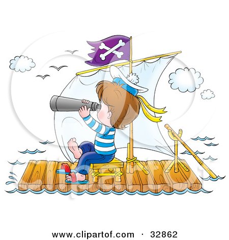 32862-Clipart-Illustration-Of-A-Boy-In-A-Sailor-Suit-Peering-Through-Binoculars-On-A-Raft.jpg
