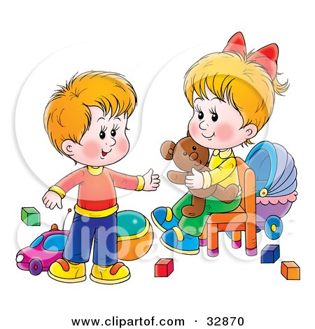32870-Clipart-Illustration-Of-A-Little-Brother-And-Sister-In-A-Toy-Room-Playing-With-Blocks-Balls-Cars-And-A-Teddy-Bear.jpg