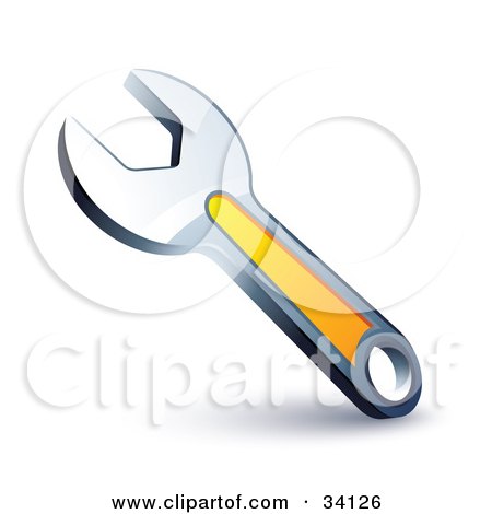 34126-Clipart-Illustration-Of-A-Chrome-Wrench-With-A-Yellow-Handle.jpg