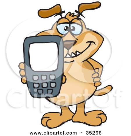 Cool Coloring Pages on Clipart Illustration Of A Smiling Brown Dog Holding Out A Calculator