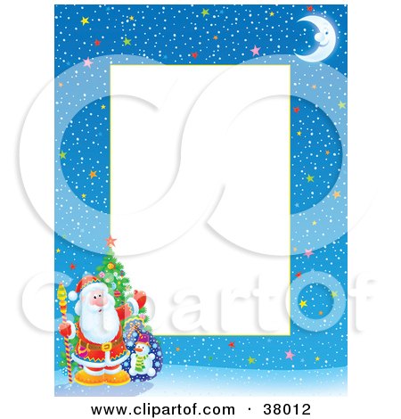 Christmas Clipart on Clipart Illustration Of A Starry Winter Night Christmas Border With