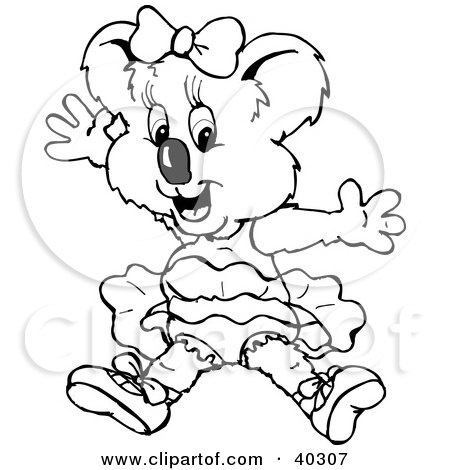 Coloring Book Pages on Clipart Illustration Of A Black And White Coloring Book Page Of A
