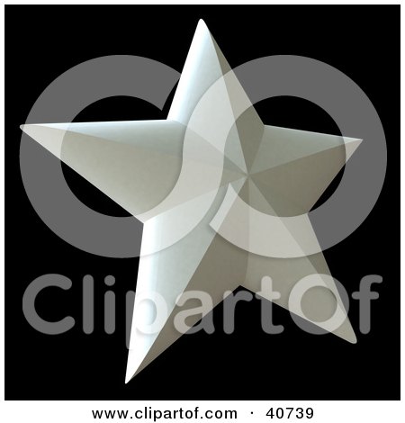 Clipart Illustration of a White 3d Nautical Star by Franck Boston