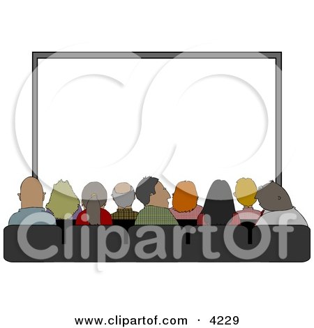Movies Showing on Sitting In Their Seats At The Movie Theatre Clipart By Dennis Cox