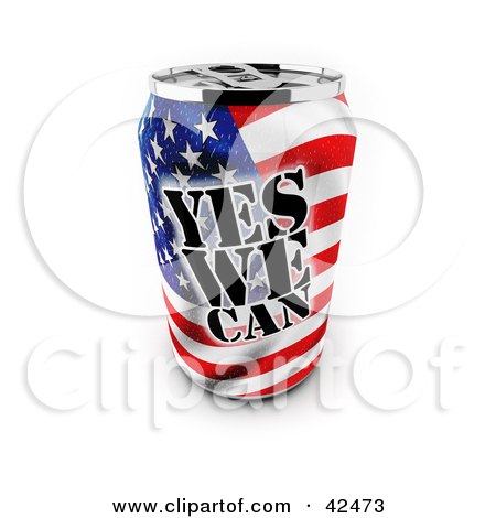 Amazing Wallpaper Backgrounds on Illustration Of A Patriotic Yes We Can Soda Can With An American