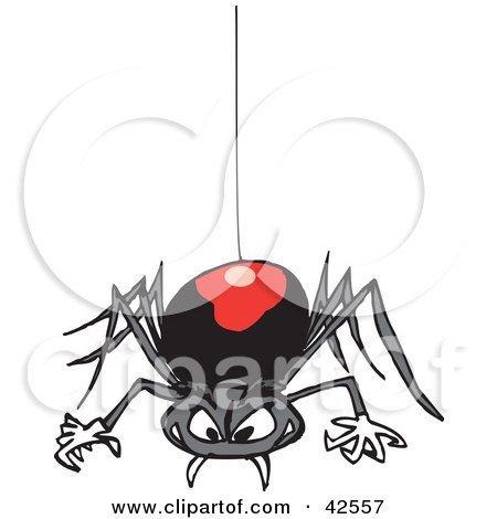 Royalty-Free (RF) Clipart Illustration of a Drummer Spider In A Flower 