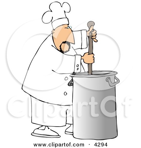 4294-Male-Chef-Stirring-Pot-Of-Stew-Clip