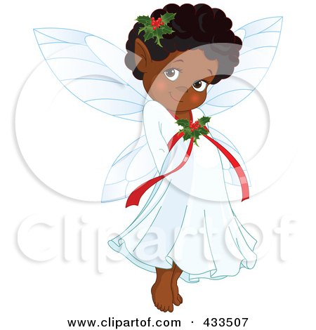 Christmas Wallpaper on Clipart Silhouetted Fairy Against A Glowing Moon With Sparkles On Blue