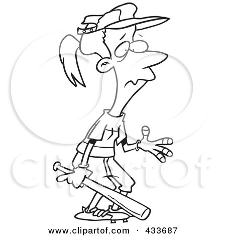 Baseball Coloring on Free  Rf  Clipart Illustration Of Coloring Page Line Art Of A Baseball