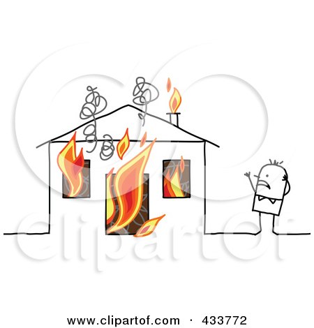 Burning House Drawing