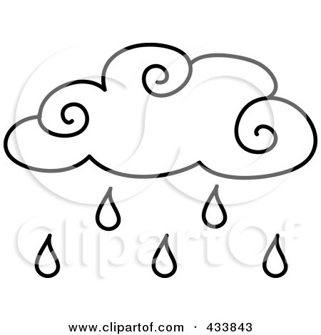 Clip Art Rain Cloud. Royalty-Free (RF) Clipart