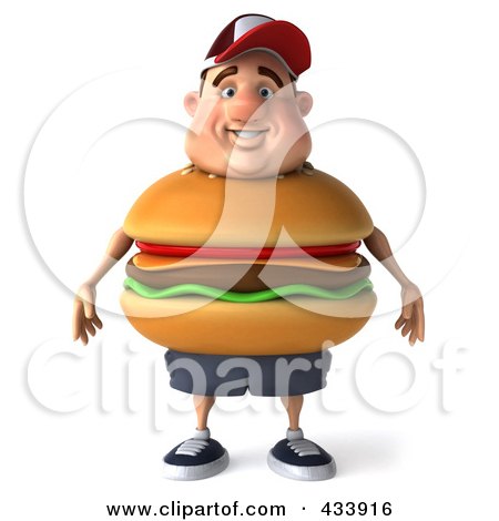 fat guy cheeseburger
