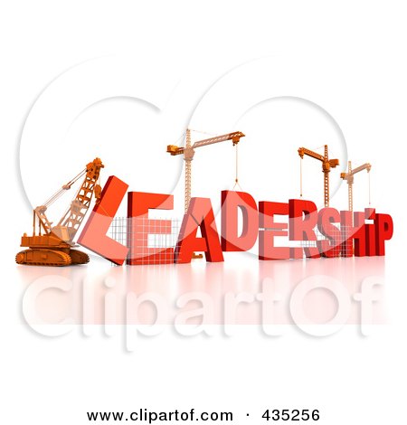 Royalty Free RF Clipart Illustration Of A 3d Construction Cranes And Lifting