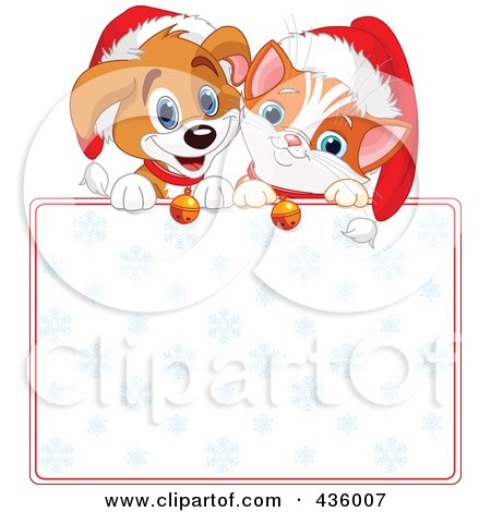 cute puppies and kittens together. Cute Christmas Puppy And