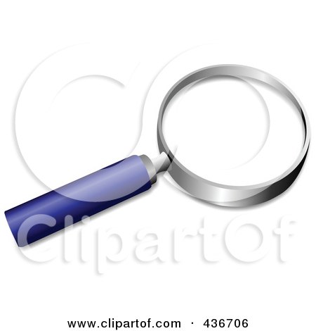 Magnifying Glass Png. of a Blue Magnifying Glass