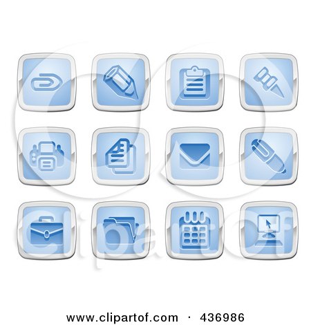 blue business icons