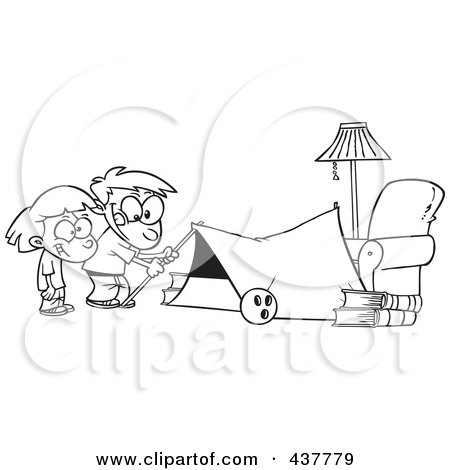 Design Living Room Online on Design Of Kids Setting Up A Camping Tent In A Living Room By Ron