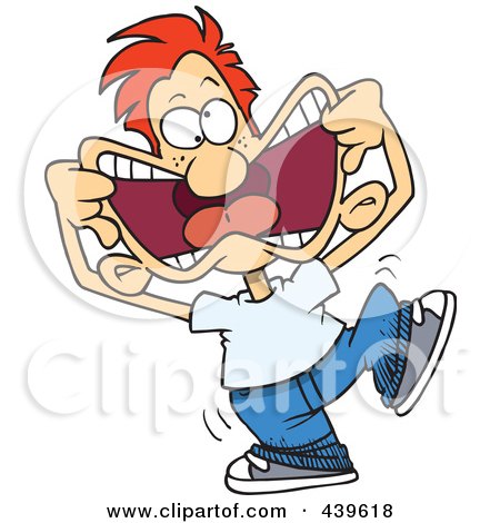 Strange Funny Pictures on Of A Cartoon Arrogant Boy Making Funny Faces By Ron Leishman  439618