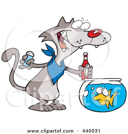 funny goldfish cartoon. Cartoon Cat Seasoning A