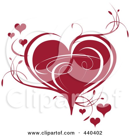 Royalty-Free (RF) Clip Art Illustration of a Deep Red ...