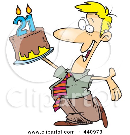 Birthday Cake Clipart on Royalty Free  Rf  Clip Art Illustration Of A Cartoon Old Man Holding A