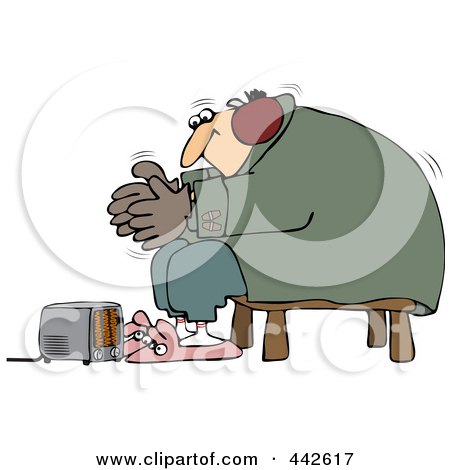 Logs Burning In A Wood Stove To Keep A House Warm Clipart Illustration