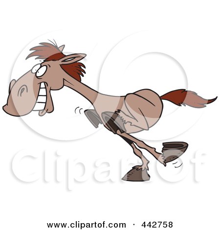 Horse Birthday Cake on Of A Cartoon Horse Presenting A Birthday Cake By Ron Leishman  442803