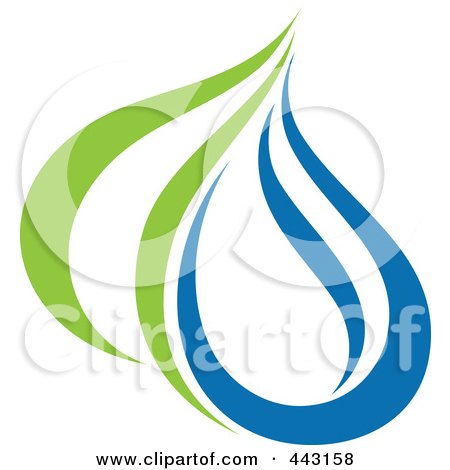 Logo Design Clipart on Free  Rf  Clip Art Illustration Of A Green And Blue Ecology Logo