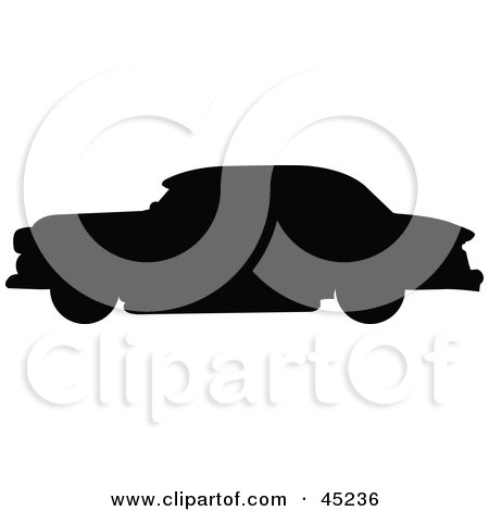 Royalty Free Images on Royalty Free  Rf  Clipart Illustration Of A Profiled Black Vintage Car