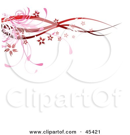 Free on Royalty Free  Rf  Clipart Illustration Of A Red Floral Border Of Waves