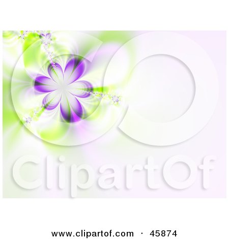 Royalty-free clipart picture of a purple flower fractal background on pale 