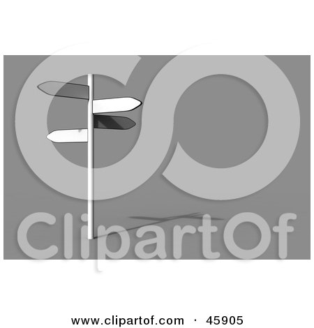blank signpost clipart. of a Blank Sign Post With