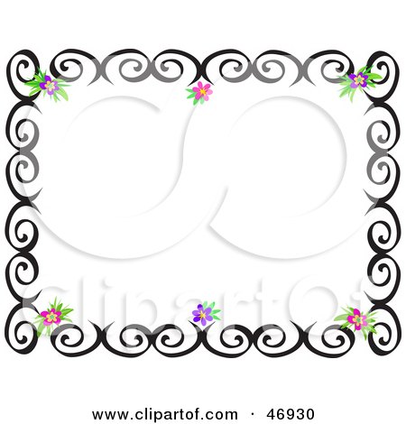 clip art borders flowers. And Hibiscus Flower Border