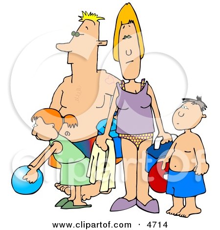 Hollywood   Stars on 4714 Mom And Dad At The Beach With Their Son And Daughter Clipart Jpg