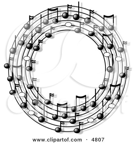 Ring or Circle of Musical Notes Posters Art Prints Art Print Description