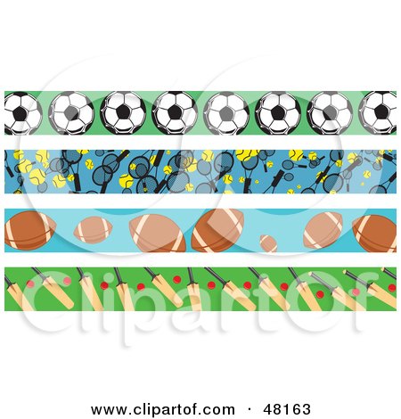 football clipart borders. Collage Of Sports Borders