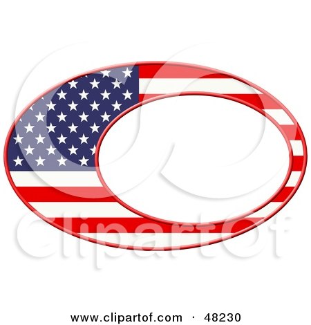 Performance Oval Frames. faded american flag background