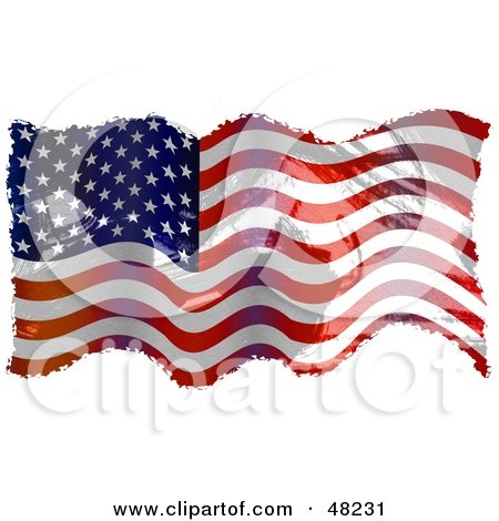 waving american flag background. of a Waving American Flag