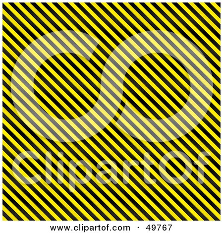 RoyaltyFree RF Clipart Illustration of a Diagonal Black And Yellow Stripe 